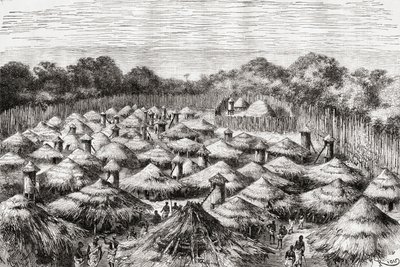 The village of Kiwana, Tanzania, as it was in the late 19th century, from 